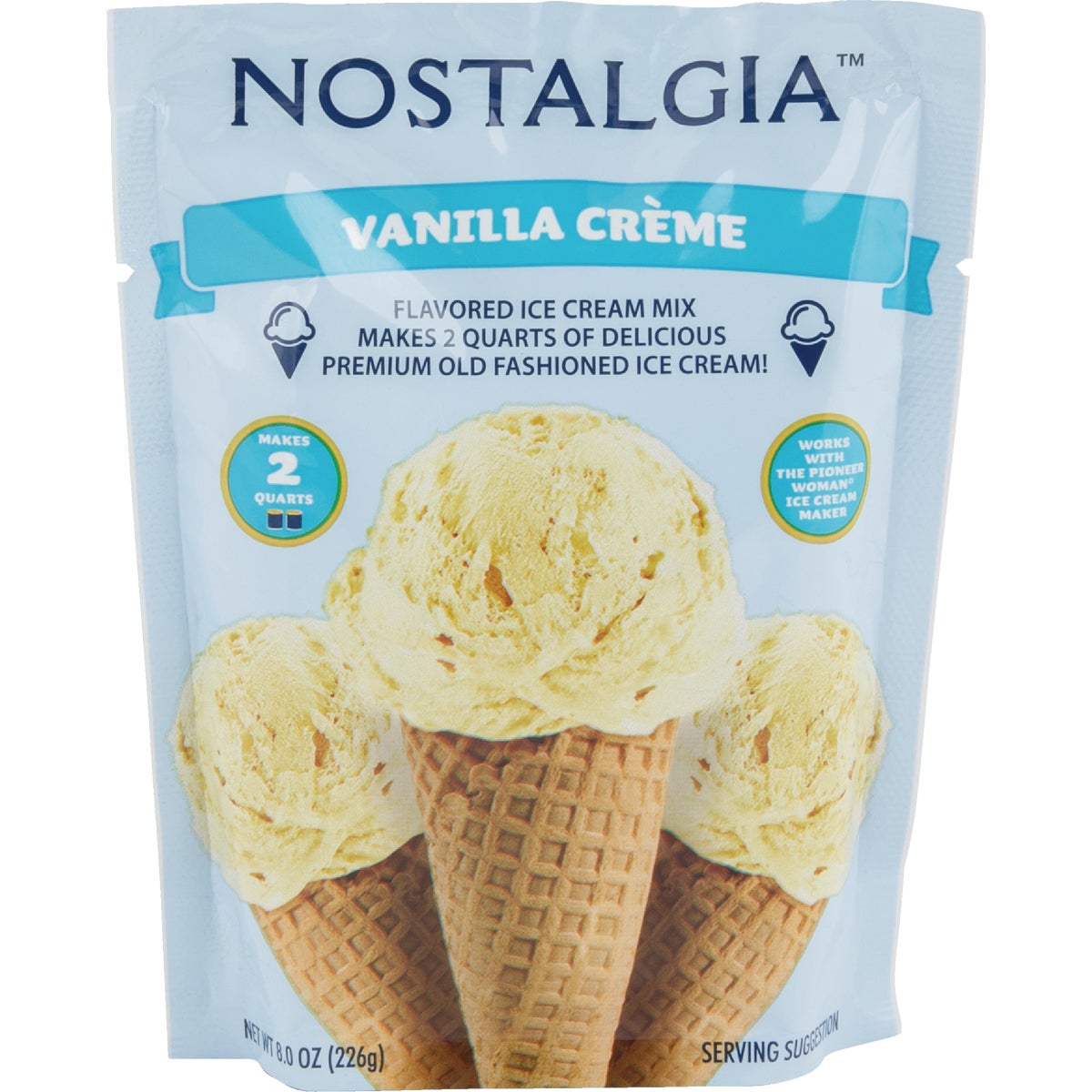 Nostalgia 8 Oz. Vanilla Individual Ice Cream Packets