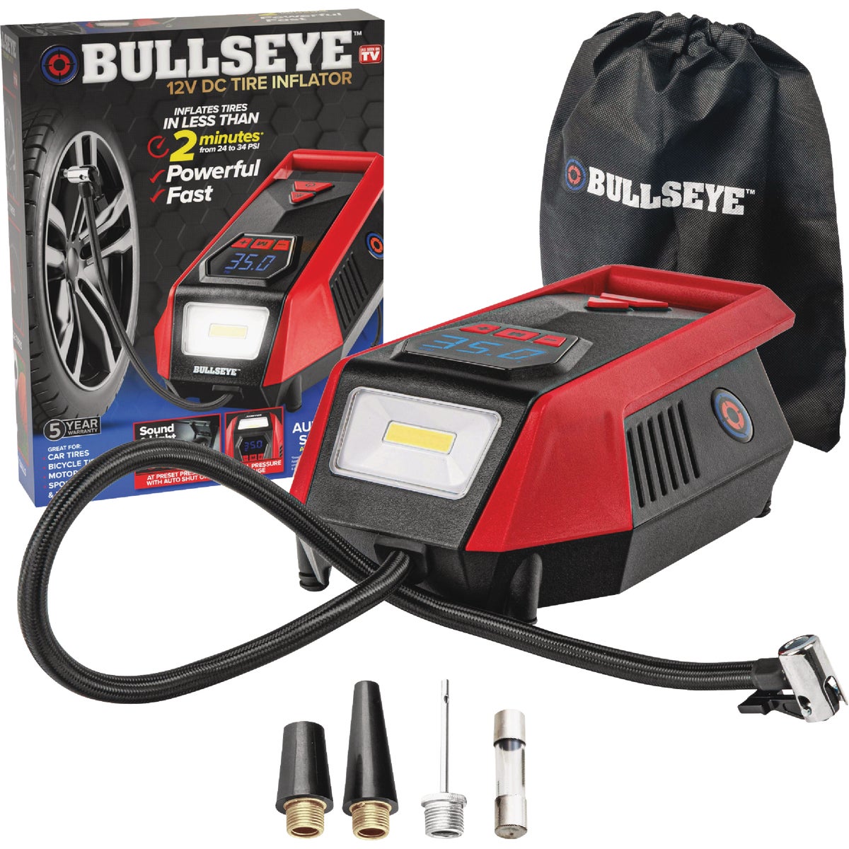 Bullseye 12V DC Handheld Tire Inflator