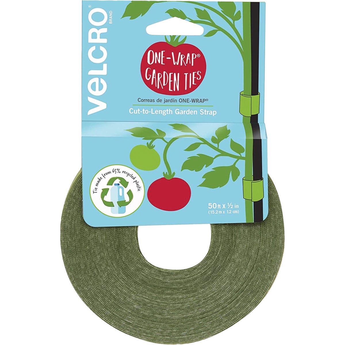 VELCRO Brand One-Wrap 50 Ft. x 1/2 In. Green Garden Ties