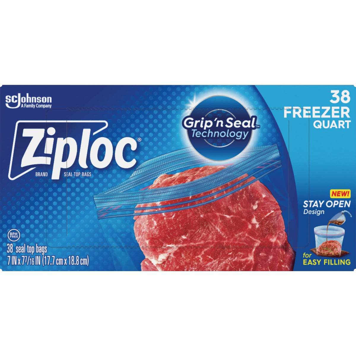 Ziploc Qt. Freezer Bag (38-Count)
