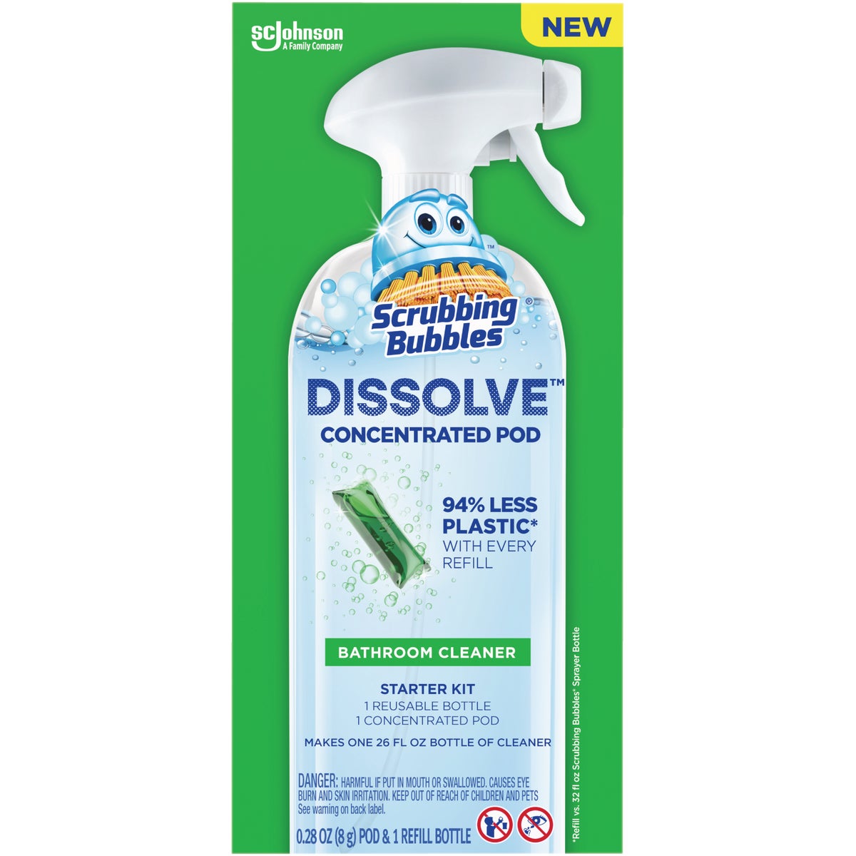 Scrubbing Bubbles Dissolve Concentrated Pod Bathroom Cleaner Starter Kit