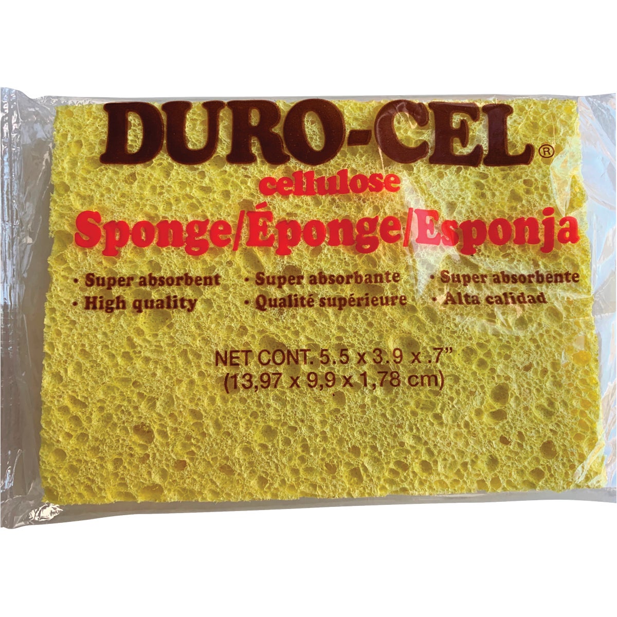Duro-Cel 5.5 In. x 3.9 In. Yellow Cellulose Sponge