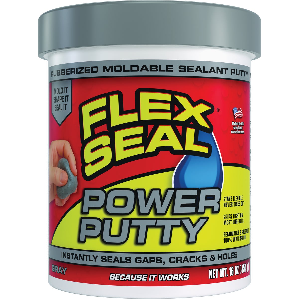 Flex Seal Power Putty 16 Oz. Gray Multi-Purpose Adhesive