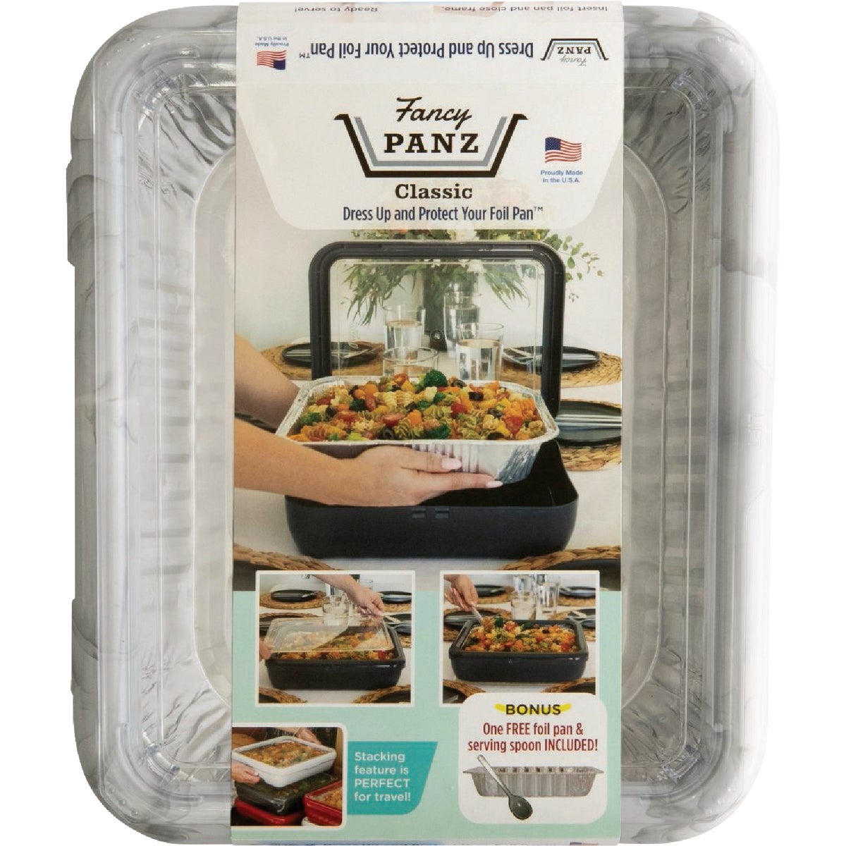 Fancy Panz Classic Marble Baking Carrier with Foil Pan and Serving Spoon