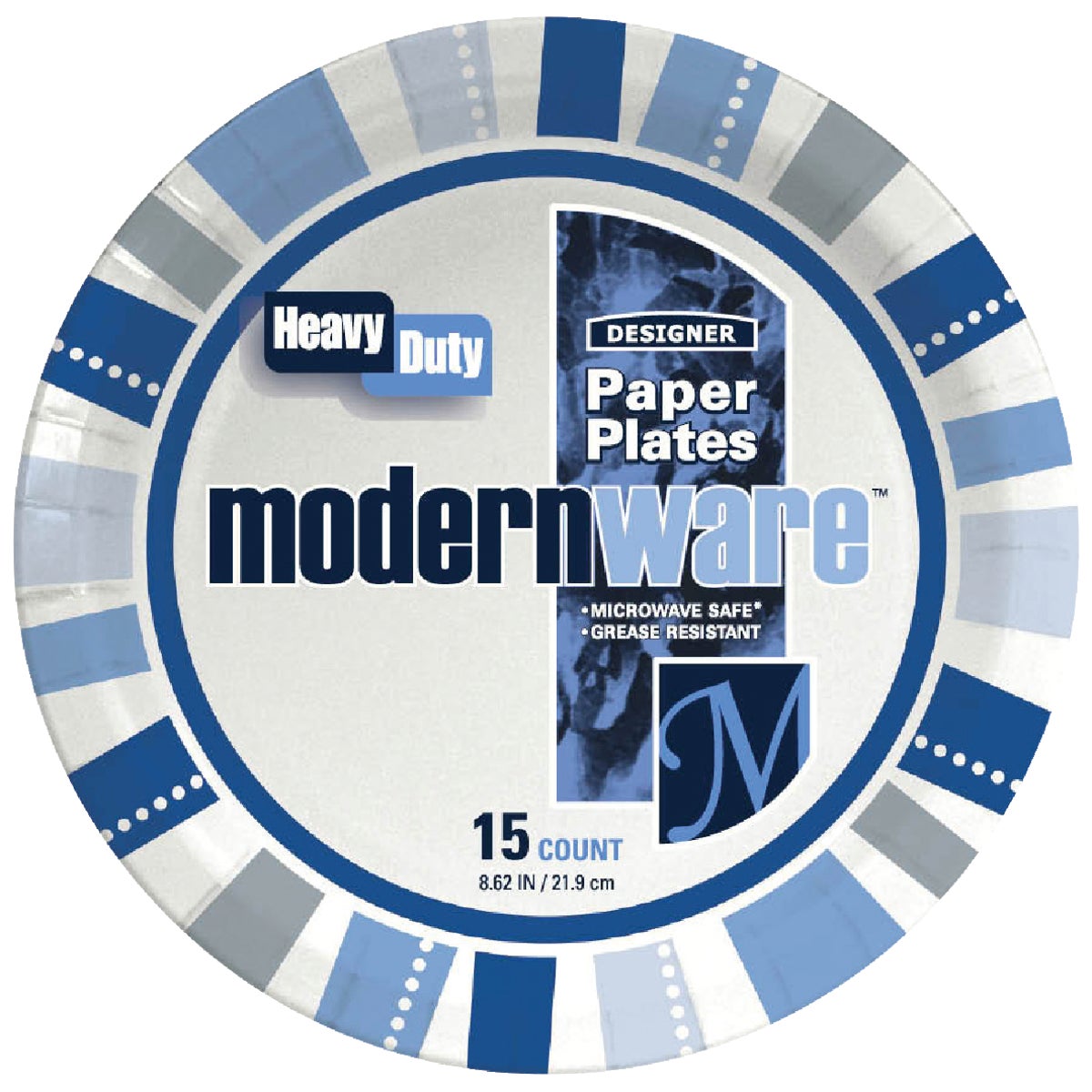 AJM 9 In. ModernWare Paper Plate (15-Count)