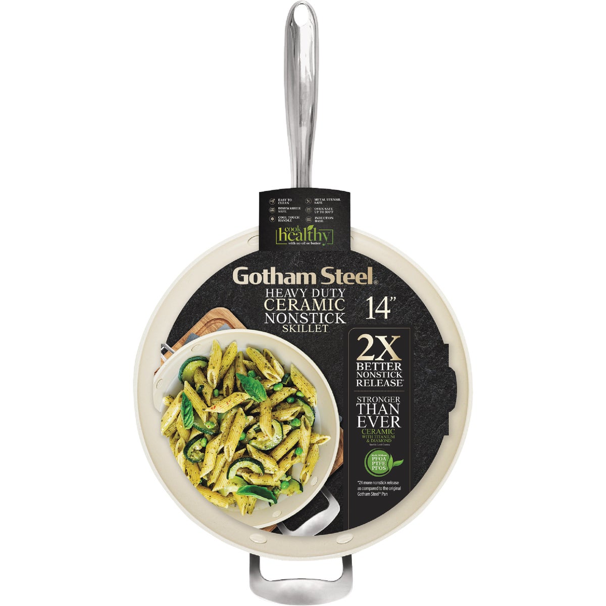 Gotham Steel Natural Collection 14 In. Fry Pan