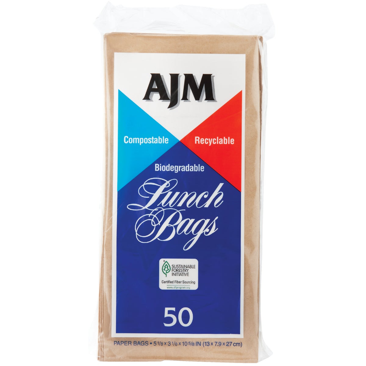 AJM Paper Lunch Bag (50-Count)
