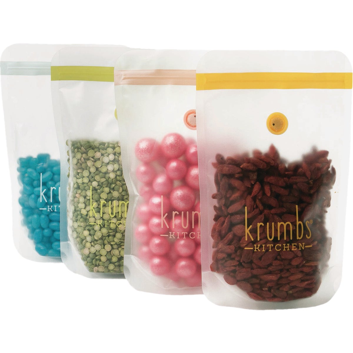 Krumbs Kitchen Essentials Dry Food Storage Bag (4-Pack)