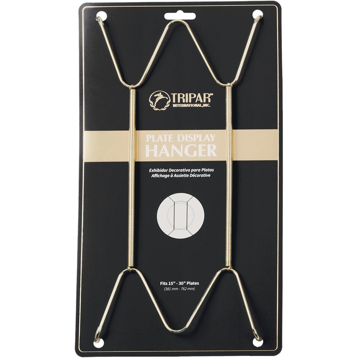Tripar 15 In. to 30 In. Brass Wire Plate Hanger