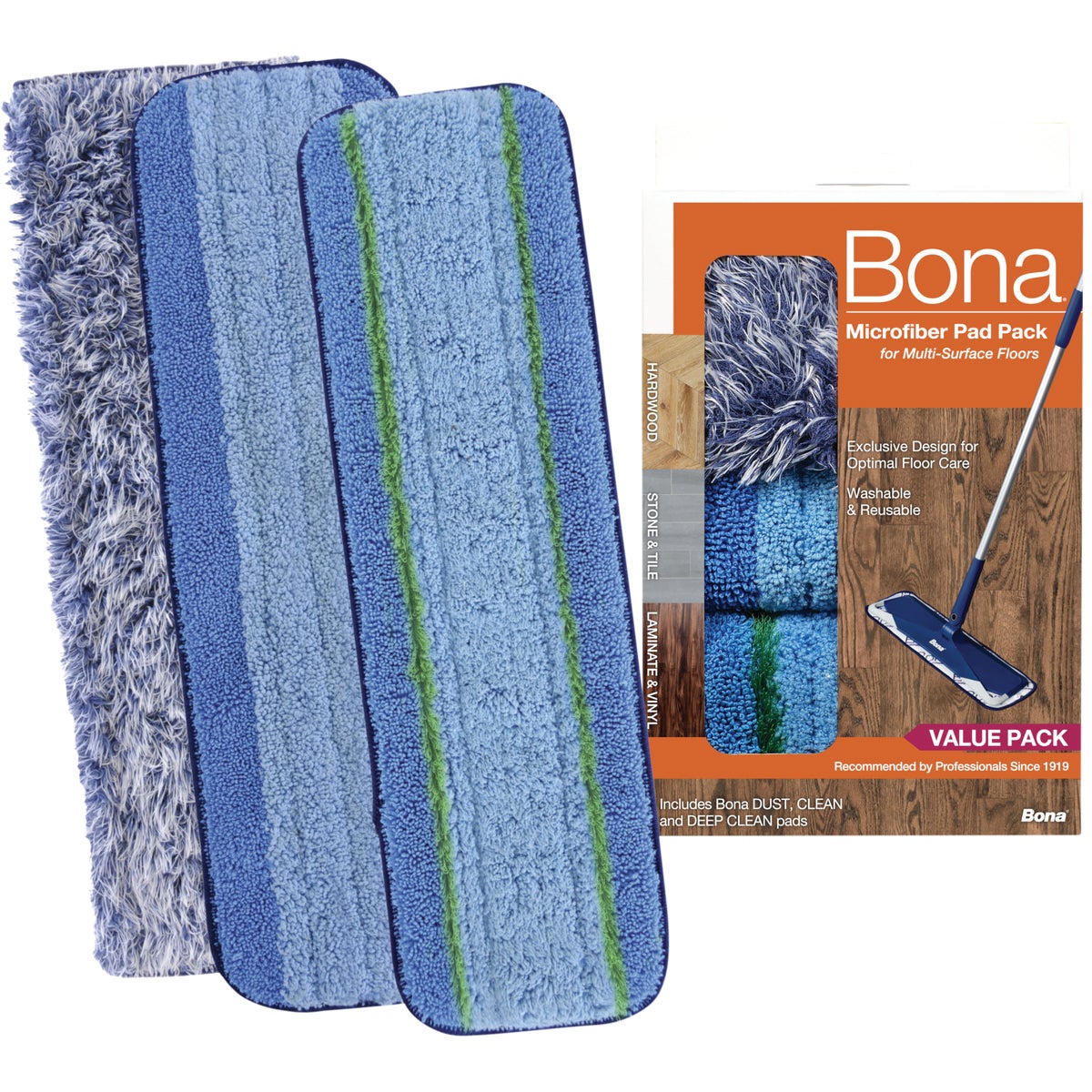 Bona Microfiber Multi-Surface Cleaning Pad Mop Refill