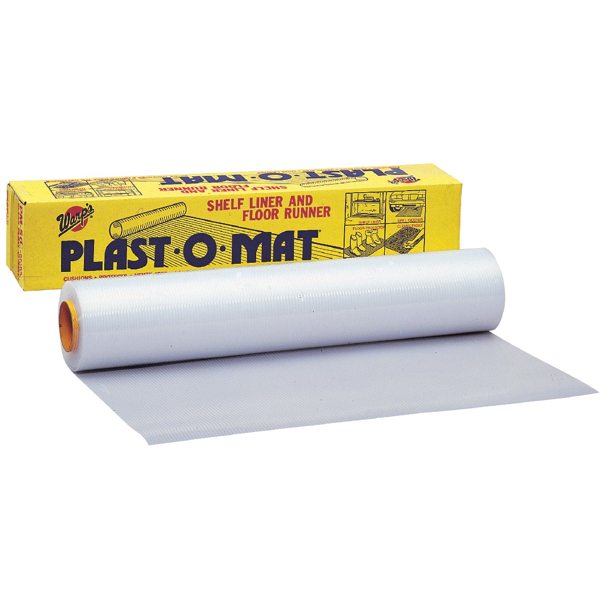 Plast-O-Mat 30 In. W x 50 Ft. L Clear Ribbed Floor Runner/Carpet Protector