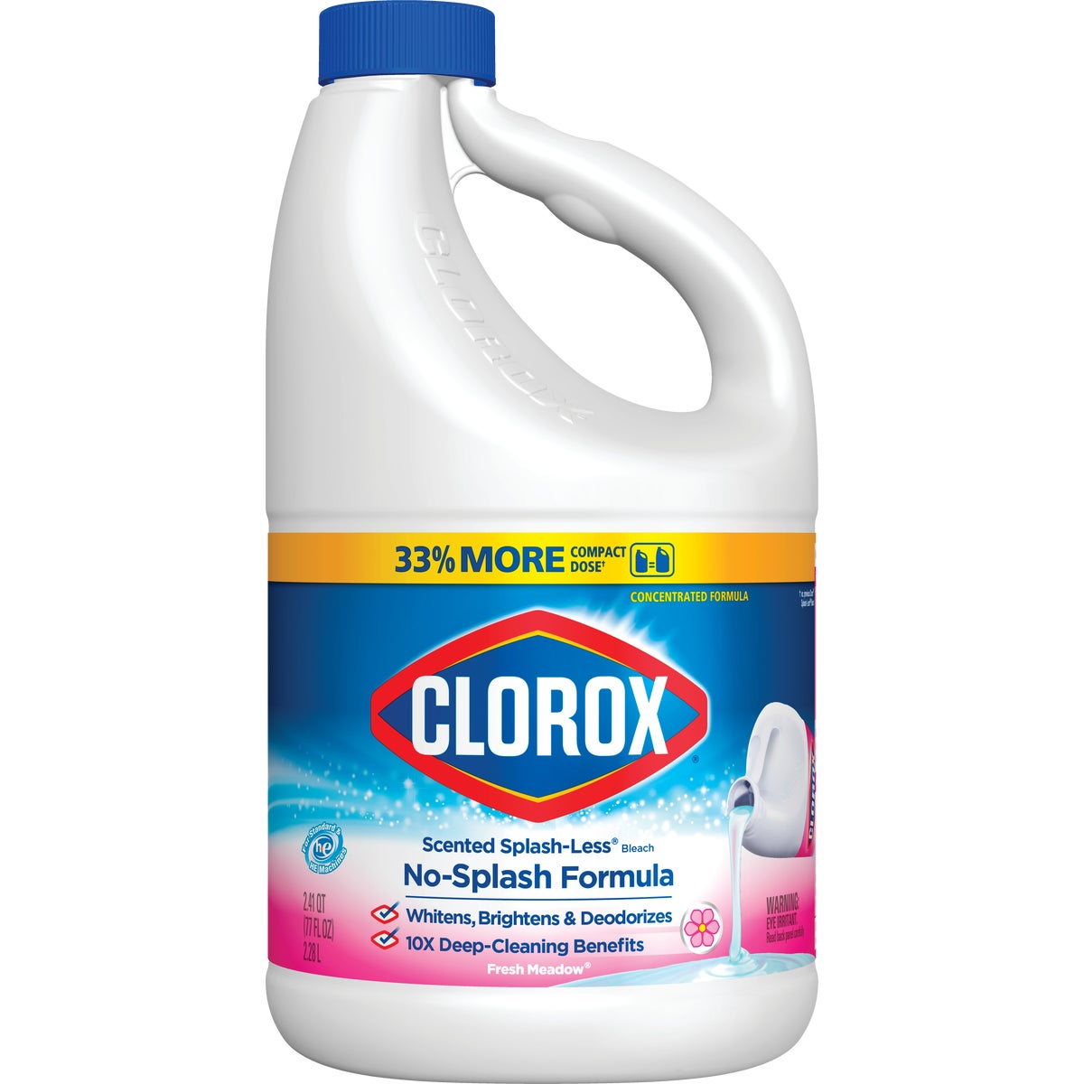 Clorox 77 Oz. Fresh Meadow Concentrated Splash-Less Liquid Bleach