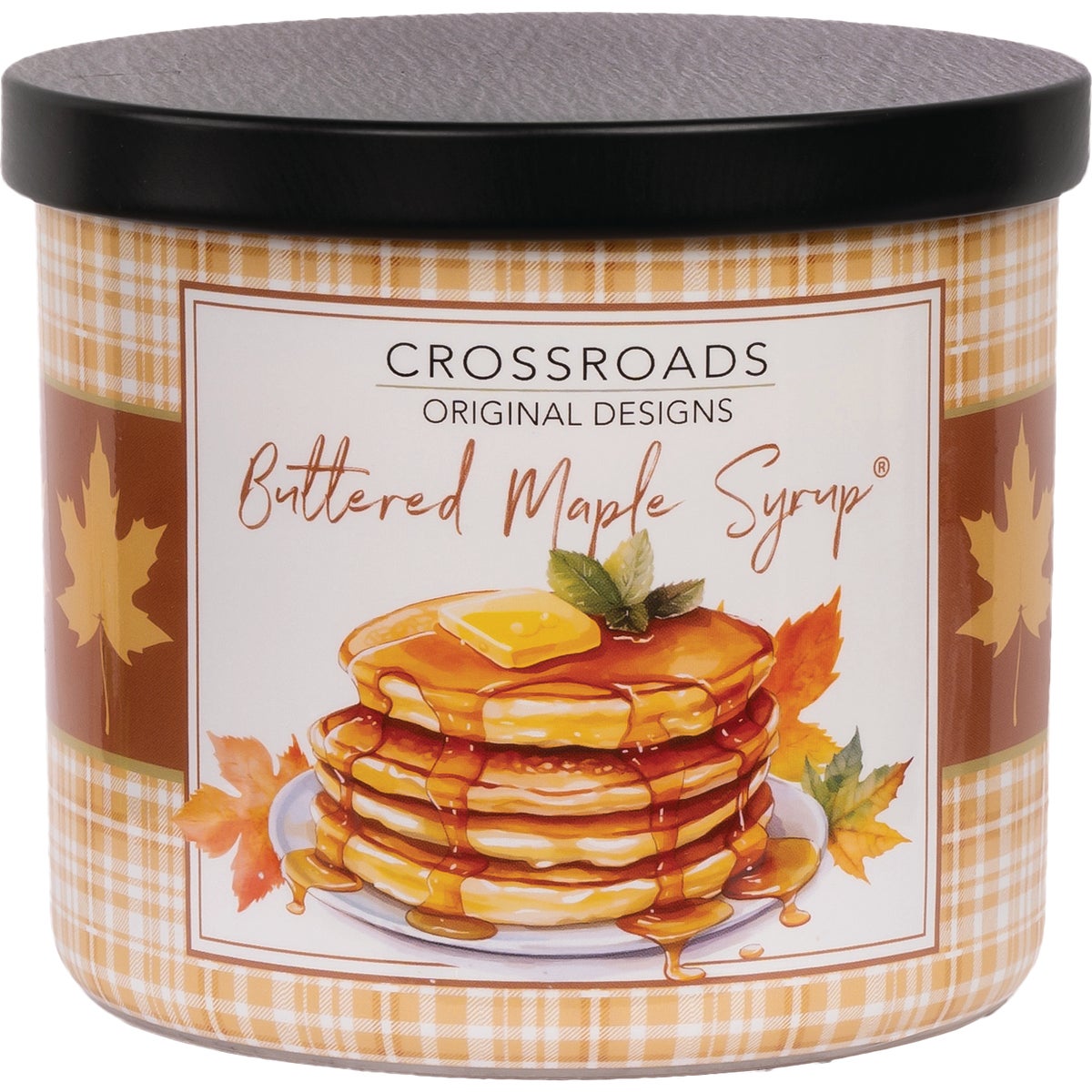Crossroads Original Designs 15 Oz. Wrapped Jar Candle, Buttered Maple Syrup