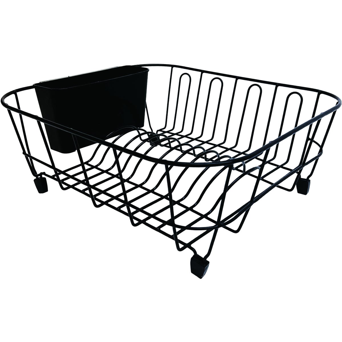 Grayline 12.4 In. W x 14.1 In. L Black Wire Sink Dish Drainer