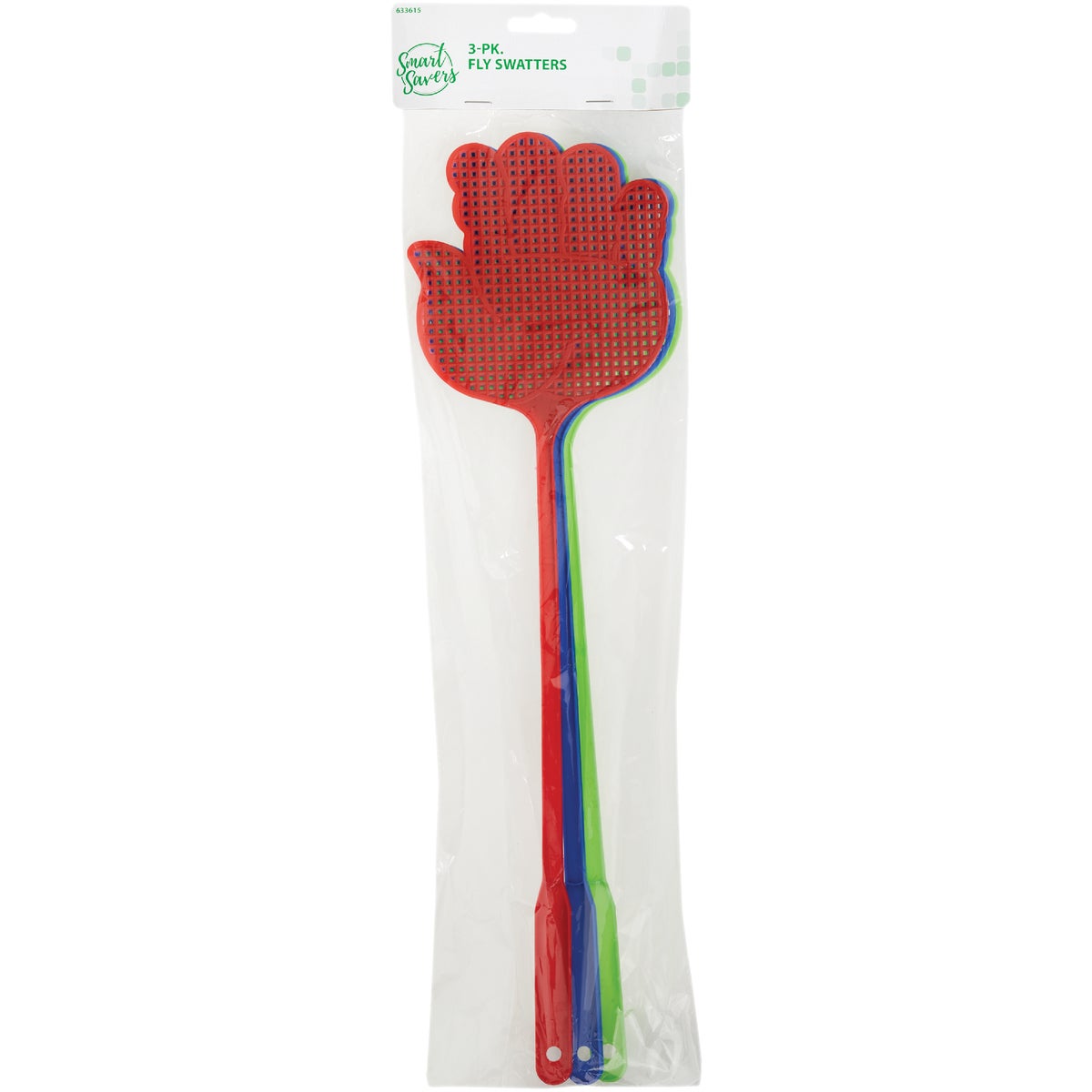 Smart Savers 5 In. x 4.7 In. Plastic Fly Swatter (3-Pack)