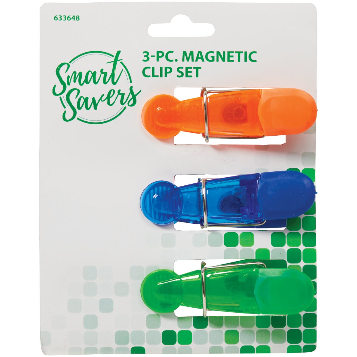 Smart Savers 3-1/4 In. x 8 In. Plastic Giant Bag Clip (3-Pack)