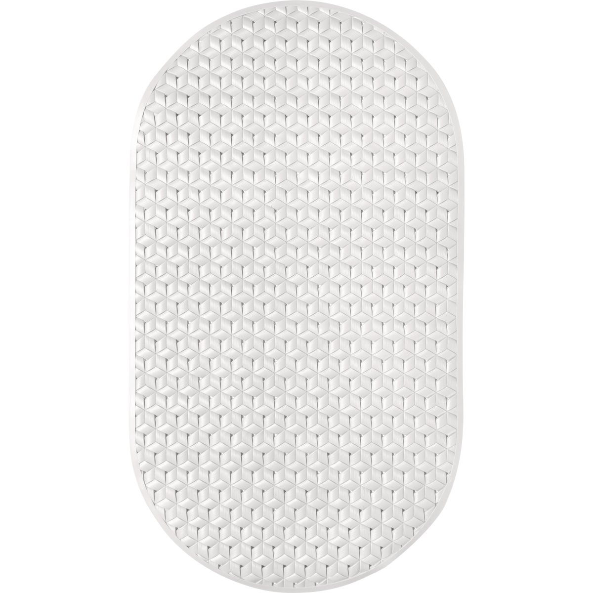 Zenna Home 27-1/2 In. x 15-1/2 In. White Non-Slip Bath Mat