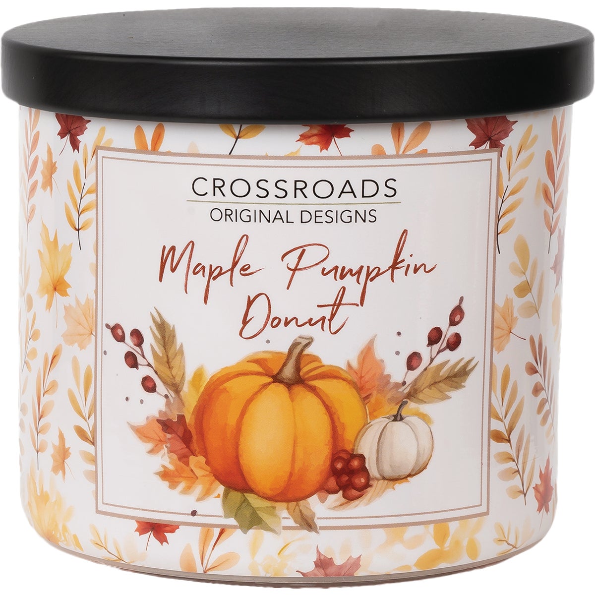 Crossroads Original Designs 15 Oz. Wrapped Jar Candle, Maple Pumpkin Donut
