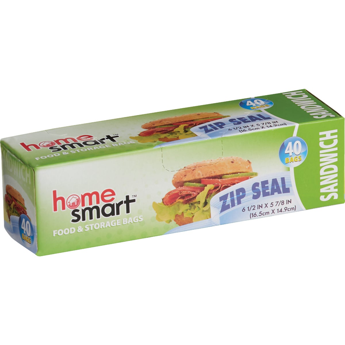 Home Smart Zip Seal Sandwich Bag (50-Count)
