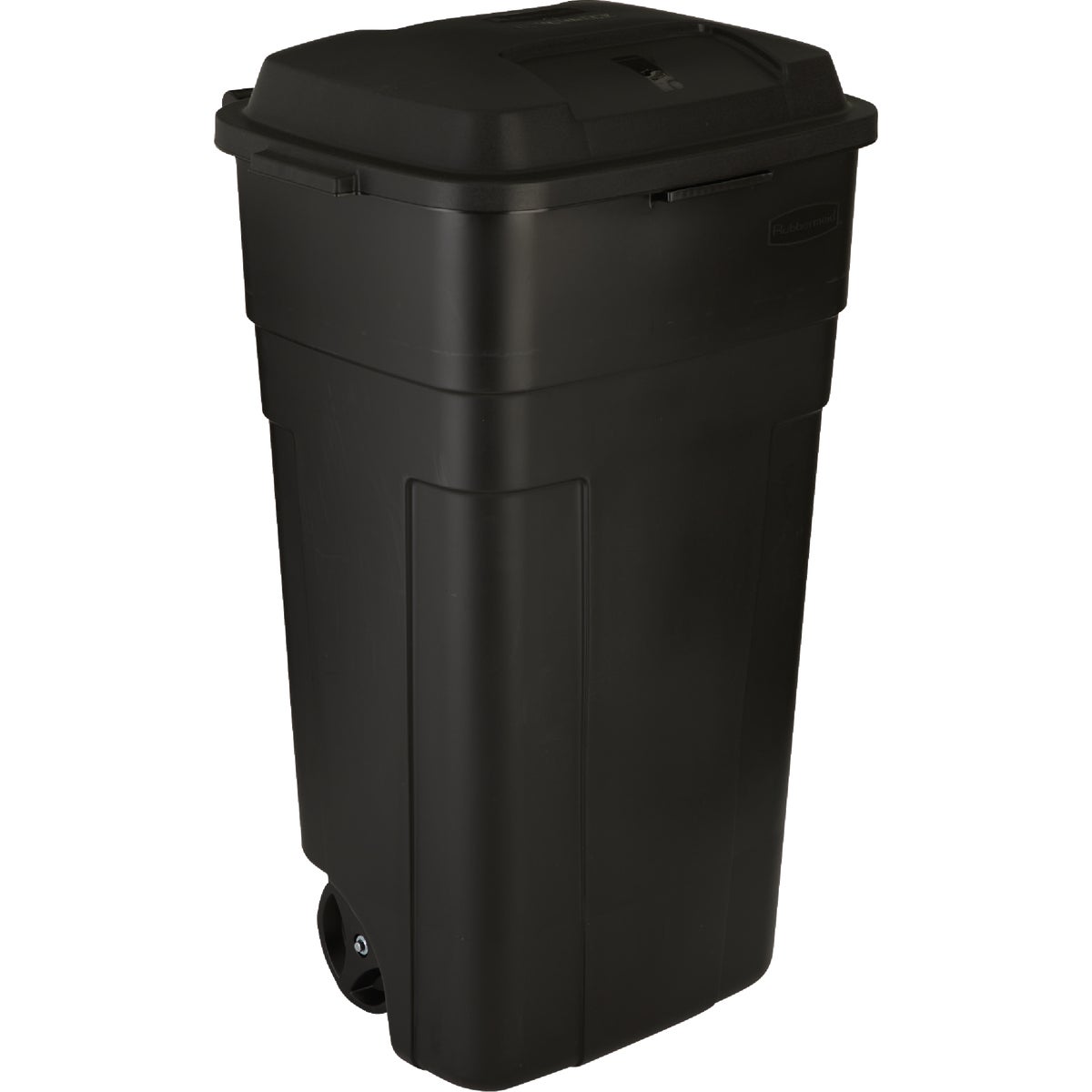 Rubbermaid 34 Gal. Black Wheeled Trash Can with Lid