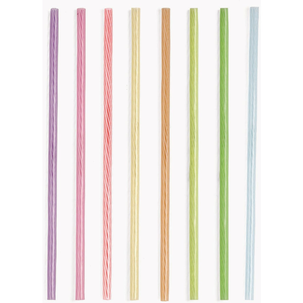 Kikkerland 8 In. Rainbow Reusable Straws (24-Pack)