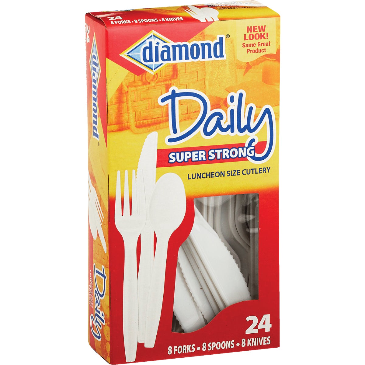 Diamond Heavy-Duty Plastic Cutlery Set