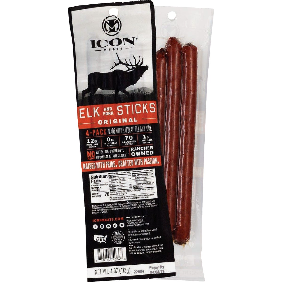 Icon 4 Oz. Original Elk Stick (4-Pack)