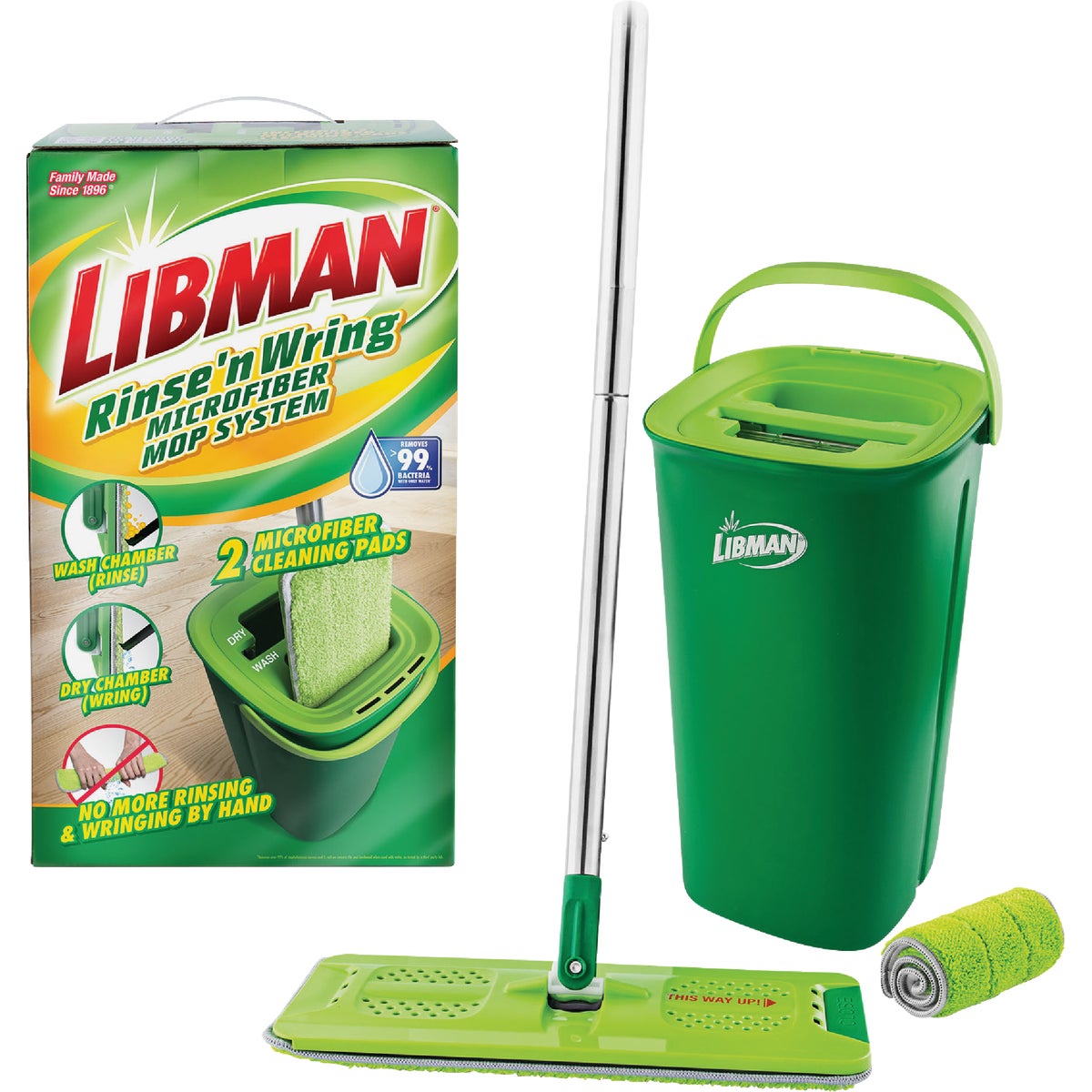 Libman Rinse N' Wring Microfiber Mop System