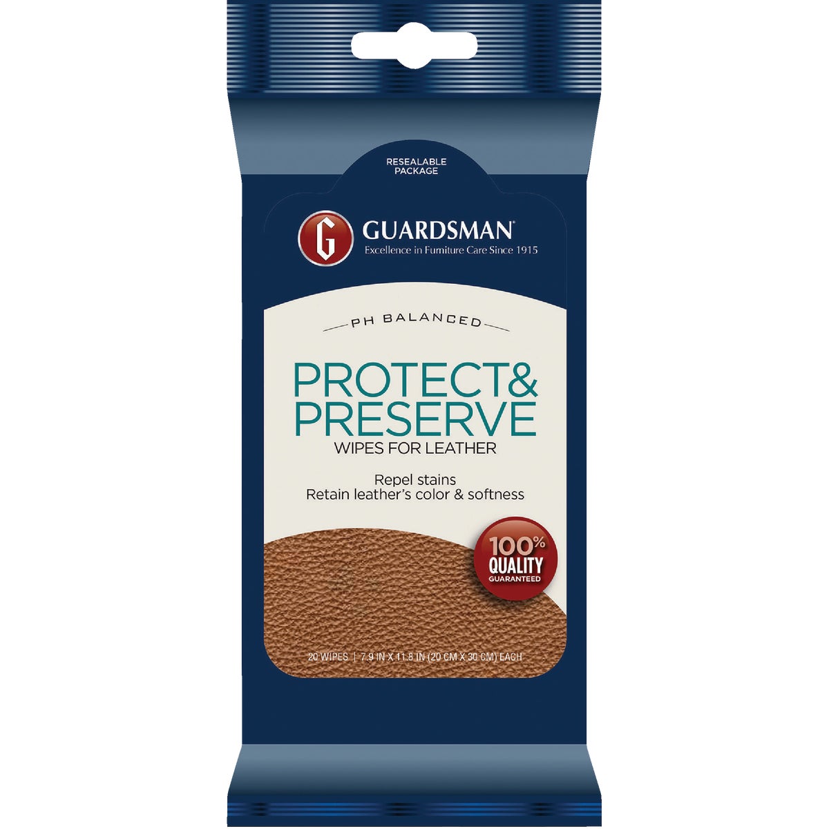 Guardsman Protect & Preserve Leather Care Wipes (20-Pack)