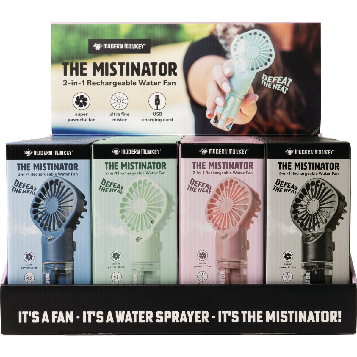 The Mistinator 2-In-1 Rechargeable Water Fan