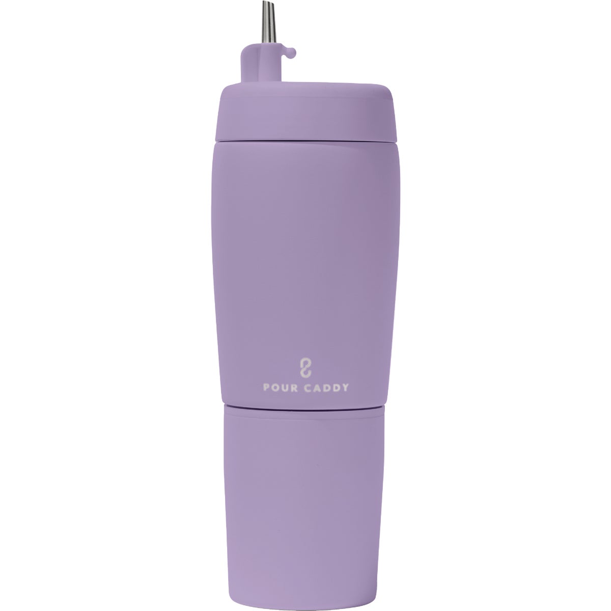 Pour Caddy 20 Oz. Lilac Stainless Steel Insulated Drink Holder