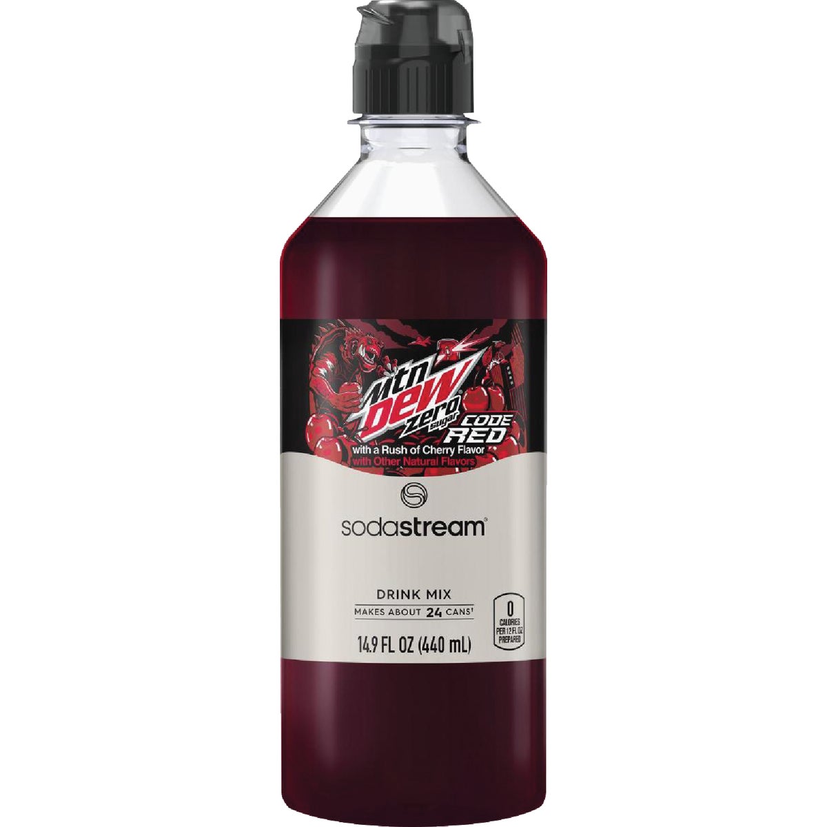 SodaStream 14.9 Oz. Mountain Dew Code Red Zero Sugar Drink Mix