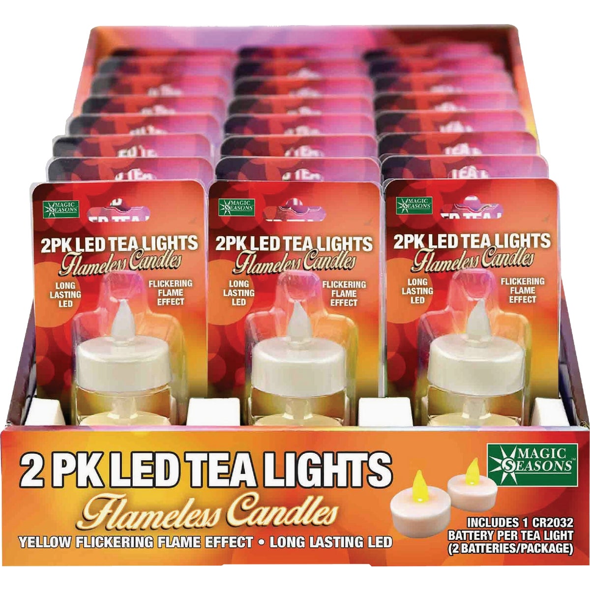 Magic Every Season LED Flicker Flame Effect Plastic Tea Light Candle (2-Pack)