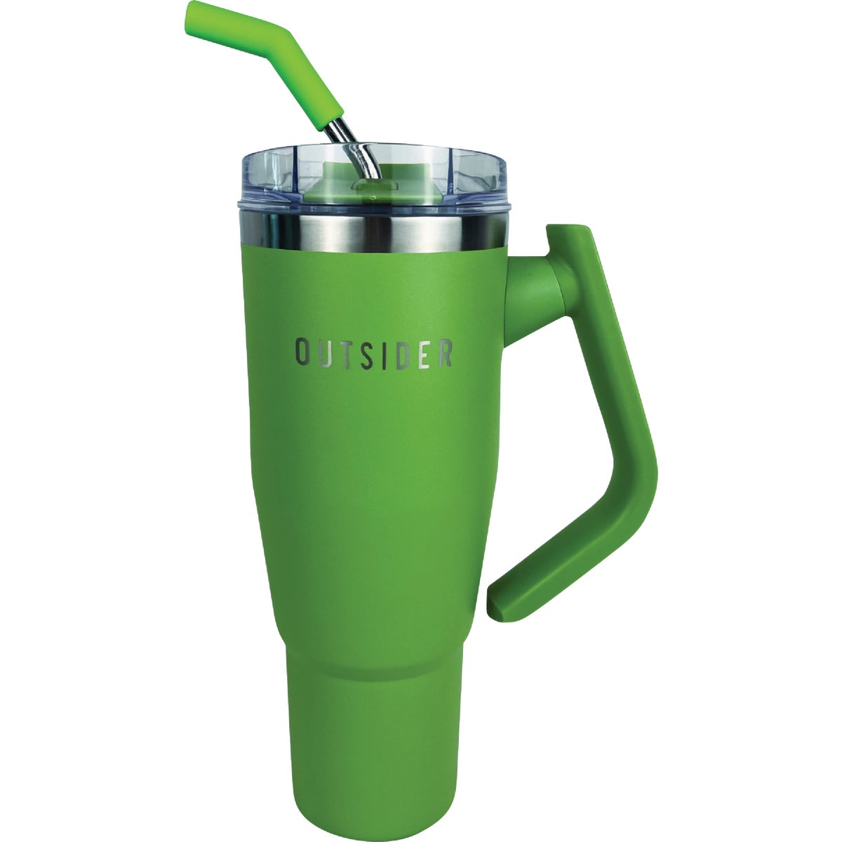 Outsider 40 Oz. Insulated Tumbler with Swivel Handle, Olive Green