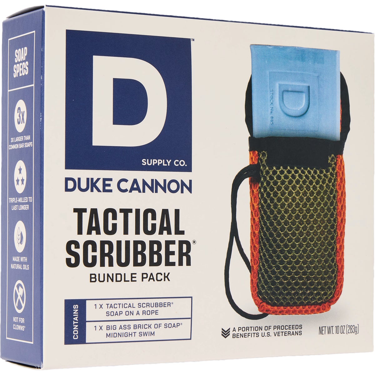 Duke Cannon Tactical Scrubber and Soap Bundle, Midnight Swim