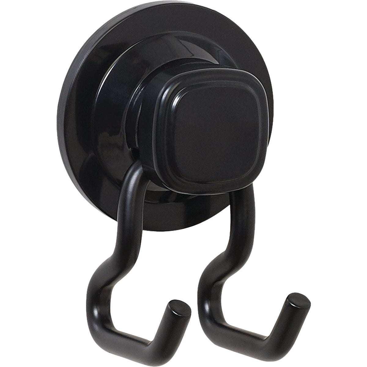 Zenna Home Rustproof Matte Black Power Grip Pro Adhesive/Suction Shower Storage Hook