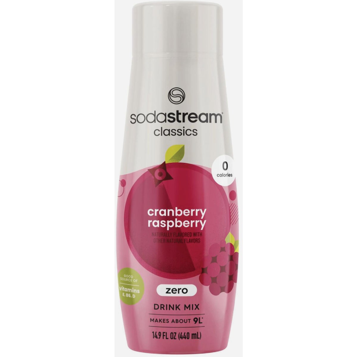 SodaStream 14.8 Oz. Cranberry Raspberry Zeros Waters Sparkling Beverage Mix
