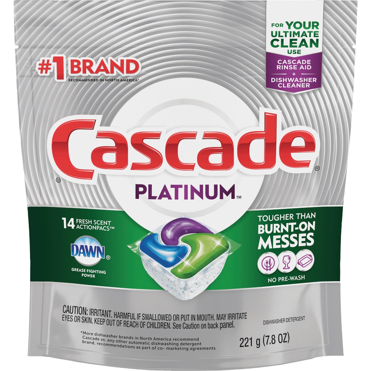 Cascade Platinum Action Pacs Fresh Dishwasher Detergent Tabs (14 Count)