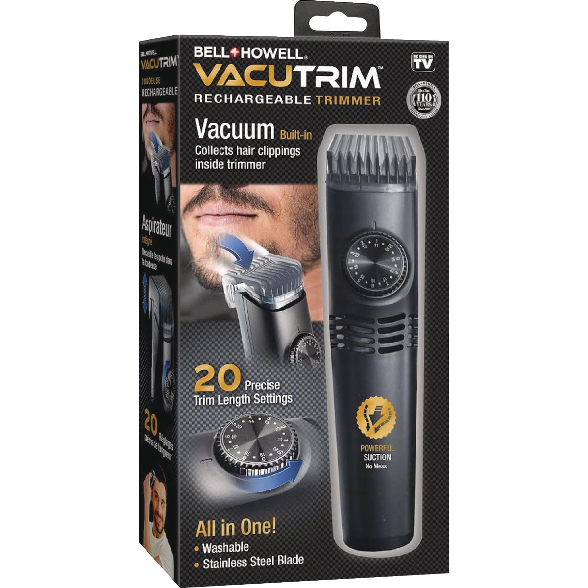 Bell+Howell VacuTrim Rechargeable Trimmer