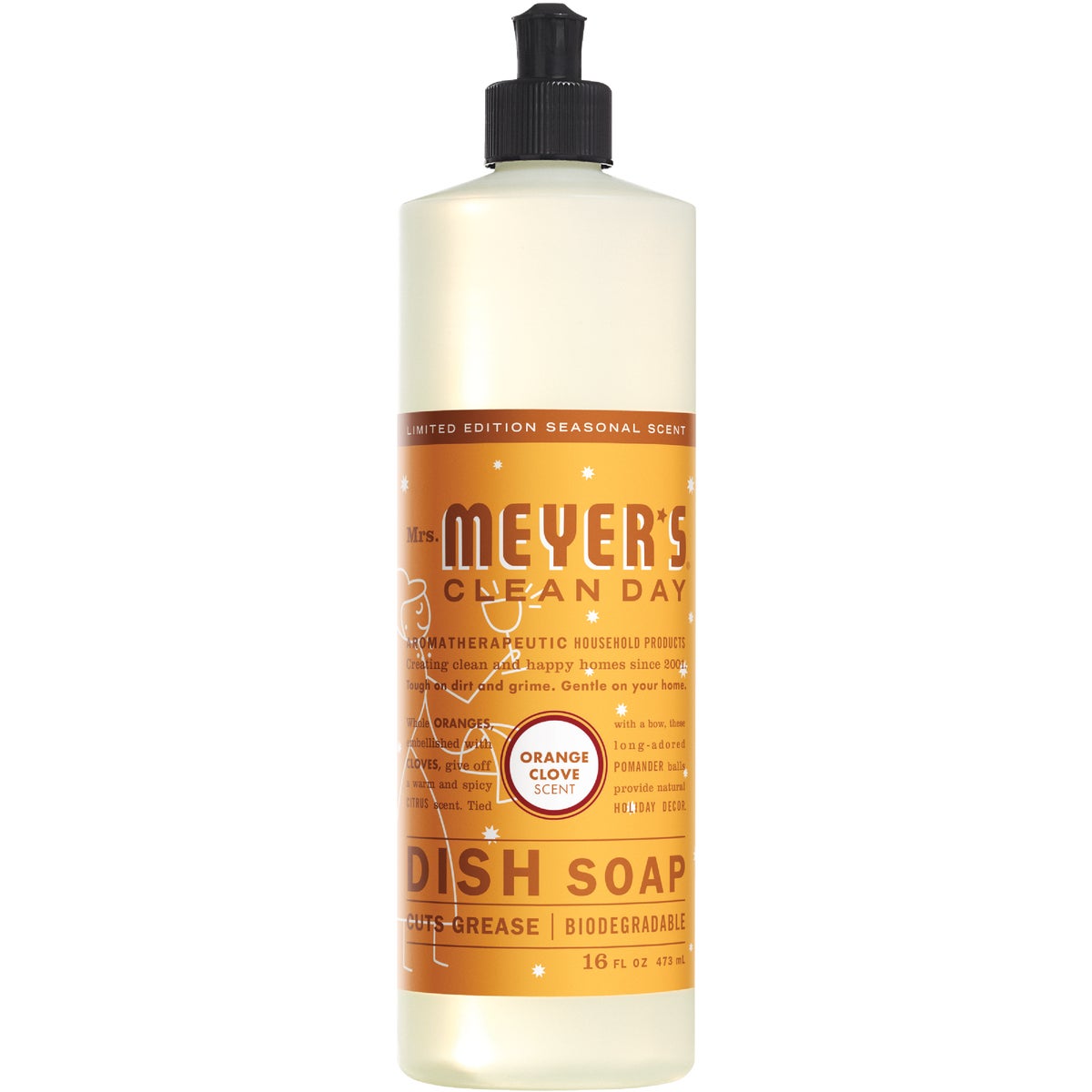 Mrs. Meyer's Clean Day 16 Oz. Orange Clove Scent Liquid Dish Soap
