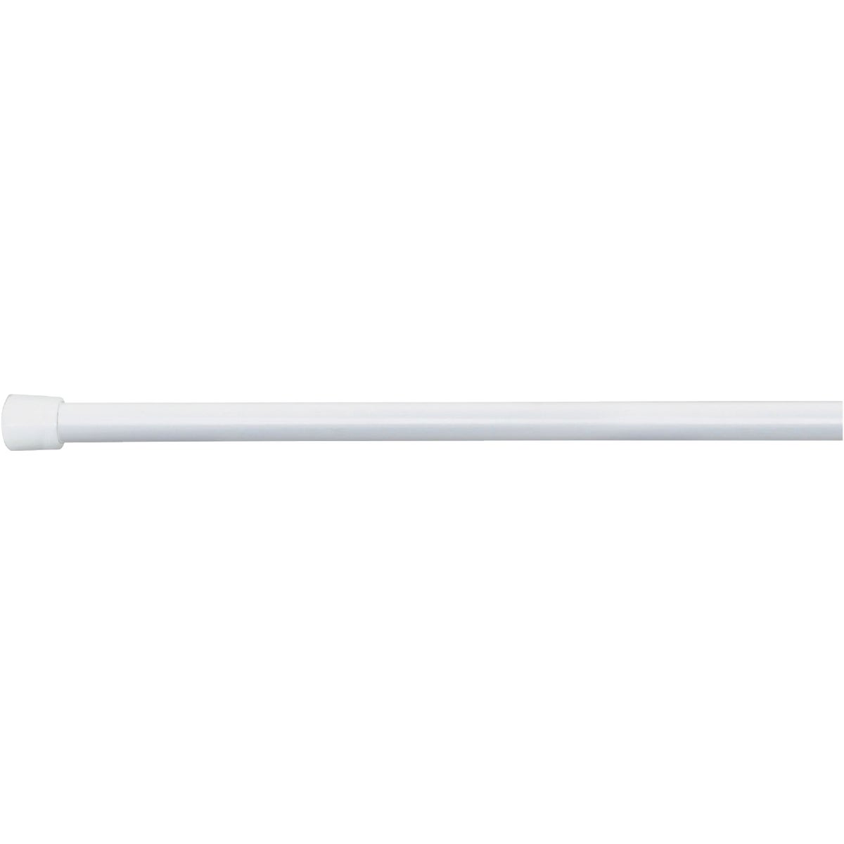 iDesign Cameo Constant Tension 50 In. To 87 In. White Shower Curtain Rod
