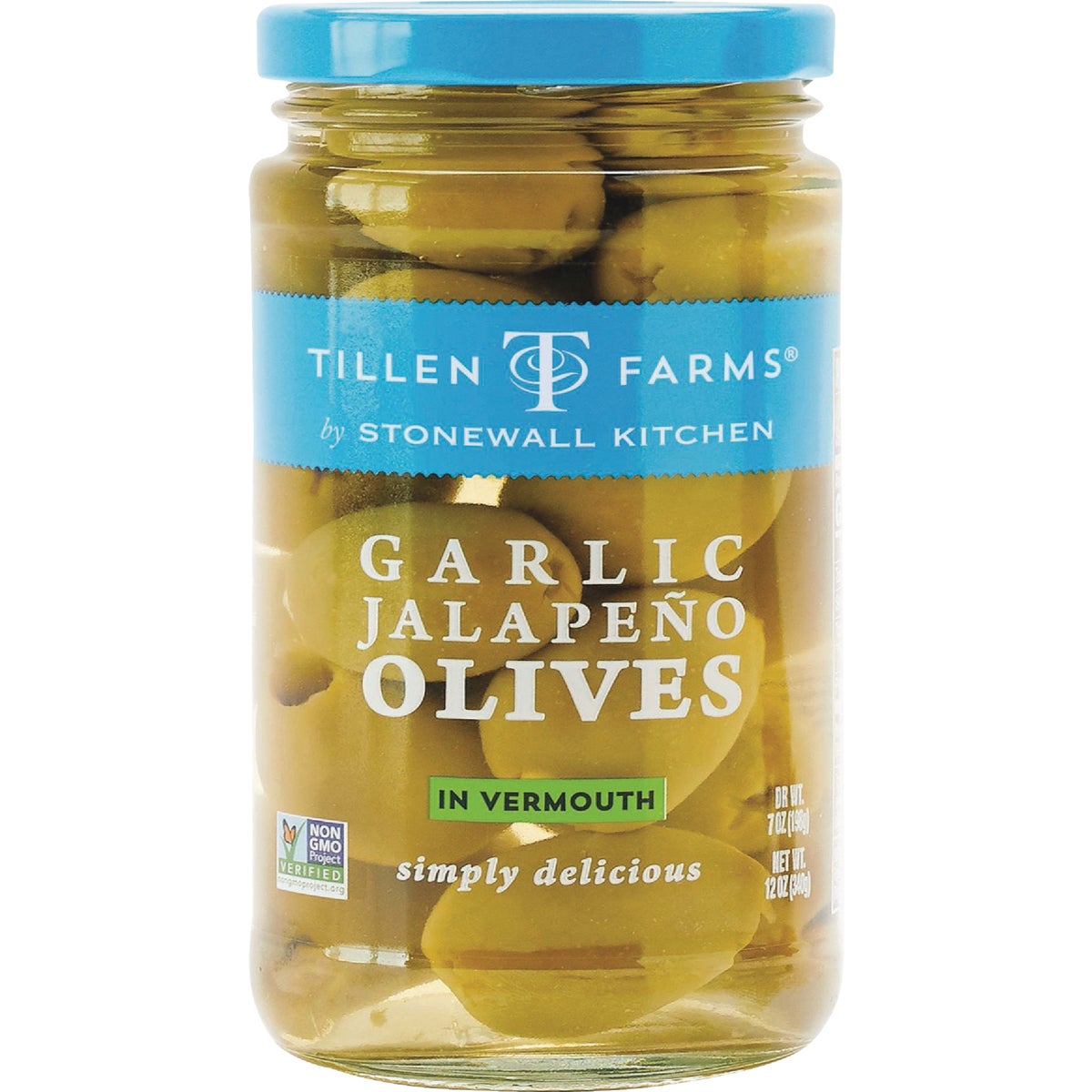 Tillen Farms 12 Oz. Garlic Jalapeo Olives