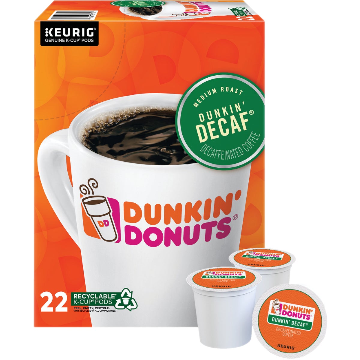 Keurig Dunkin' Donuts Decaf Coffee K-Cup (22-Pack)