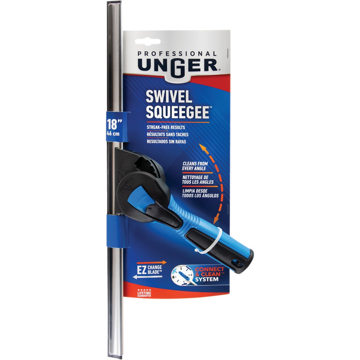 Unger Professional 18 In. Performance Grip Swivel Squeegee