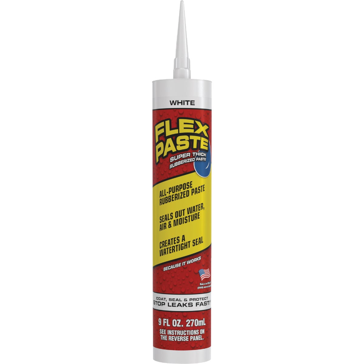 Flex Paste 9 Oz. Rubber Sealant, White