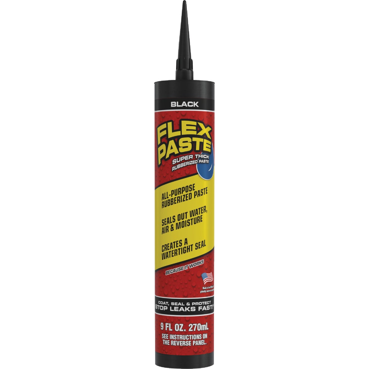 Flex Paste 9 Oz. Rubber Sealant, Black
