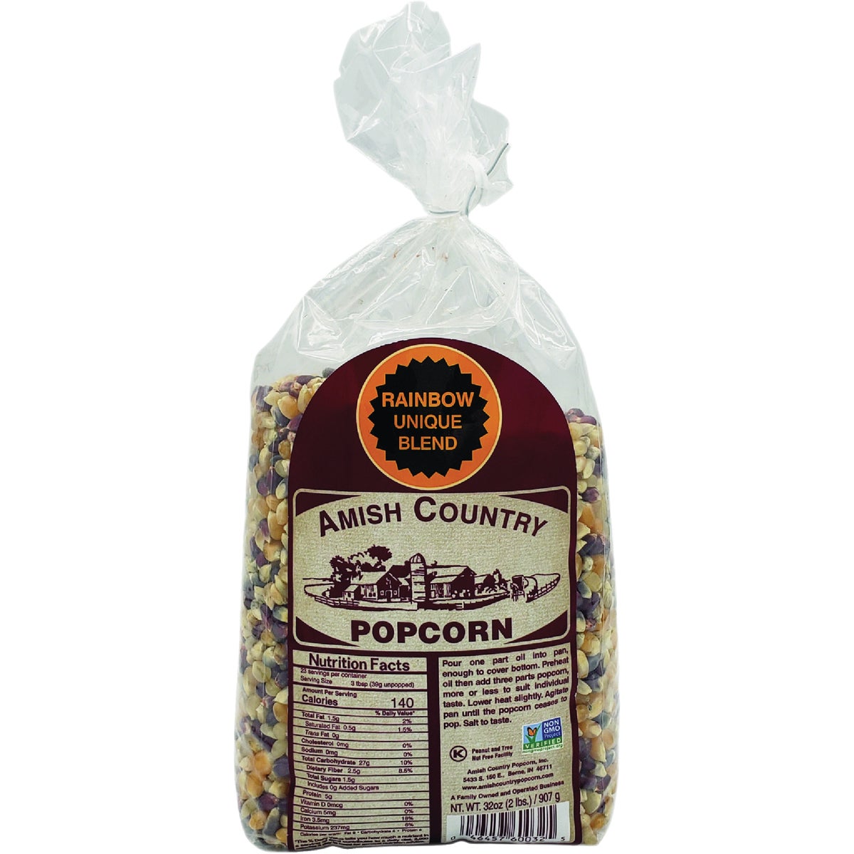 Amish Country Popcorn 2 Lb. Rainbow Popcorn