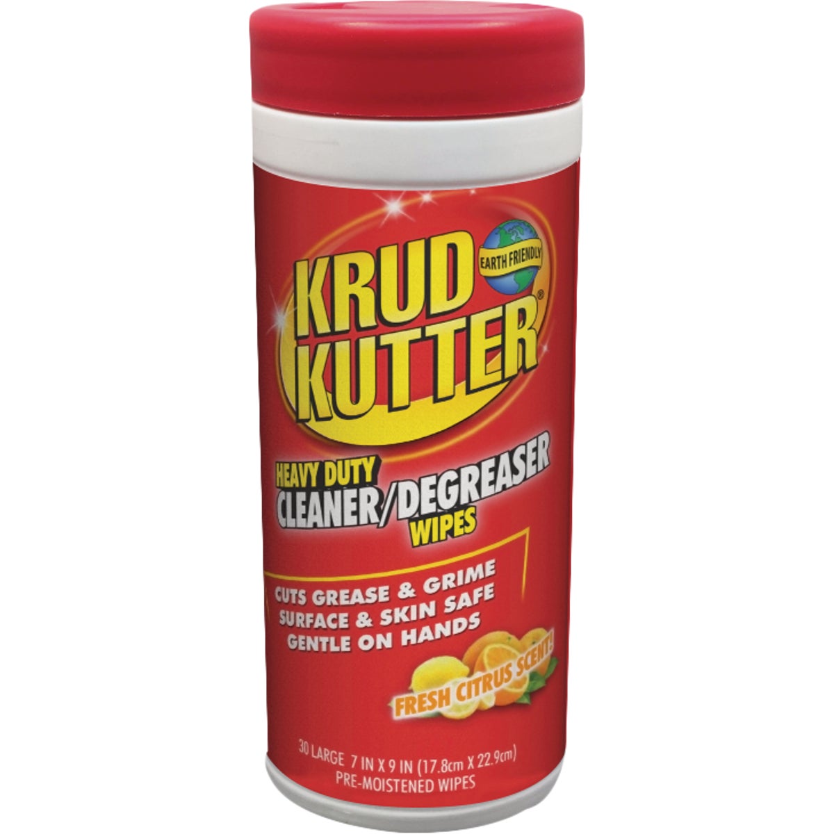 Krud Kutter Heavy Duty Fresh Citrus Cleaner Degreaser Wipe (30 Count)