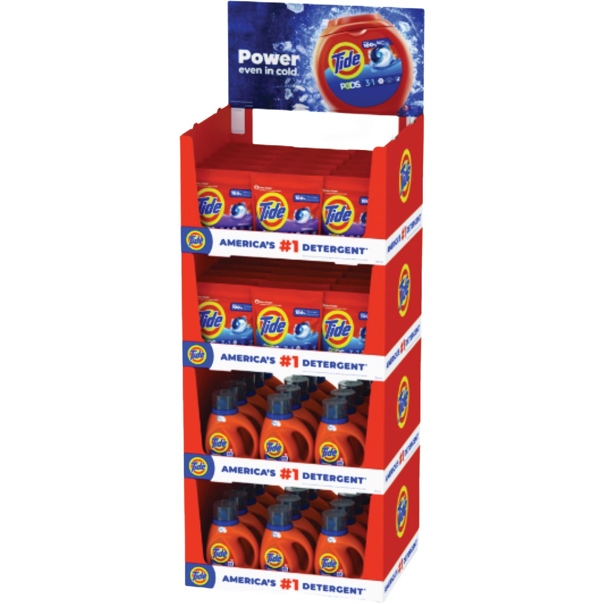 Tide Liquid Detergent Floor Display (46-Piece)