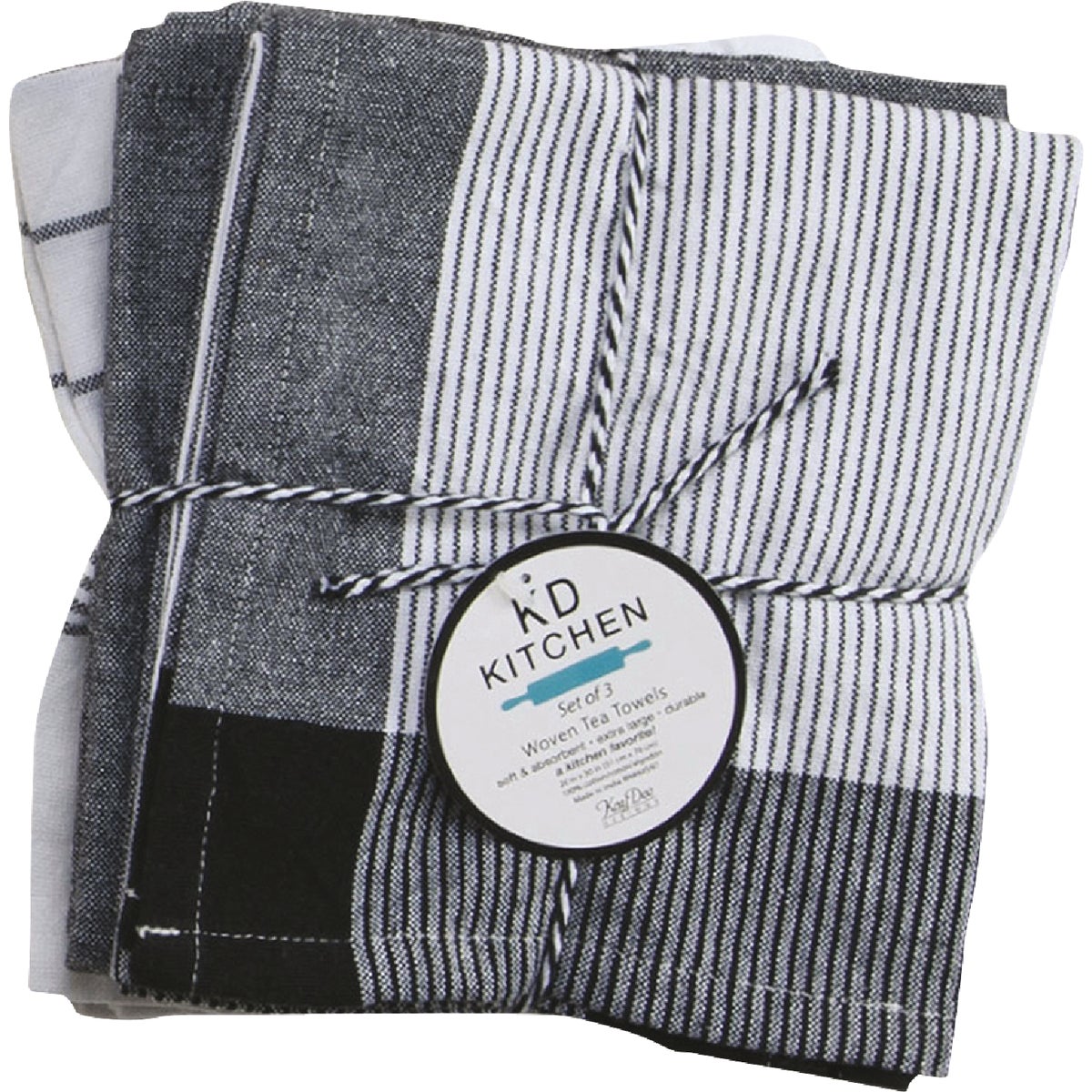 Kay Dee Designs Onyx Tea Towel (3-Pack)